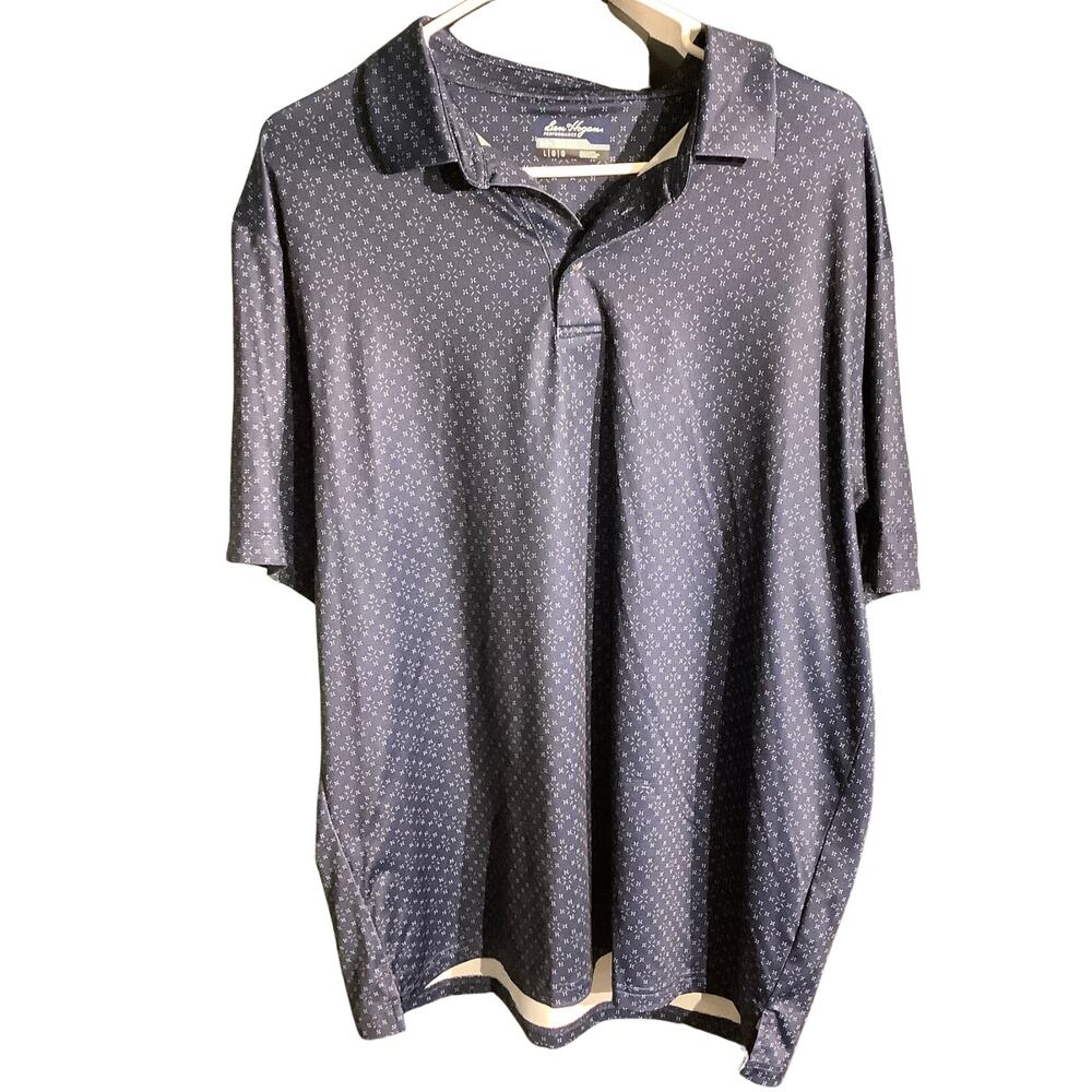 Walter Hagen Men’s Large Patterned Performance Golf Polo—Preppy, Sporty, Classic